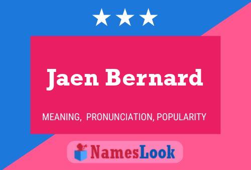 Jaen Bernard Name Poster