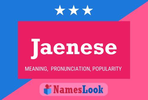 Jaenese Name Poster