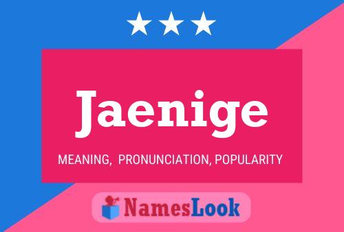 Jaenige Name Poster