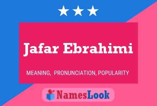 Jafar Ebrahimi Name Poster