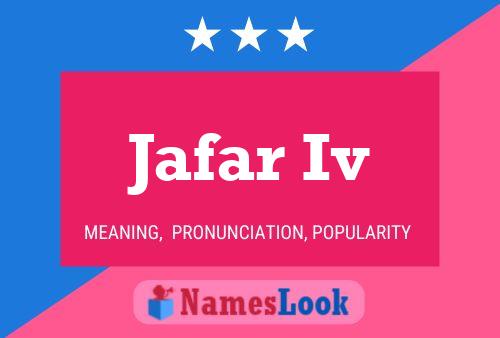 Jafar Iv Name Poster