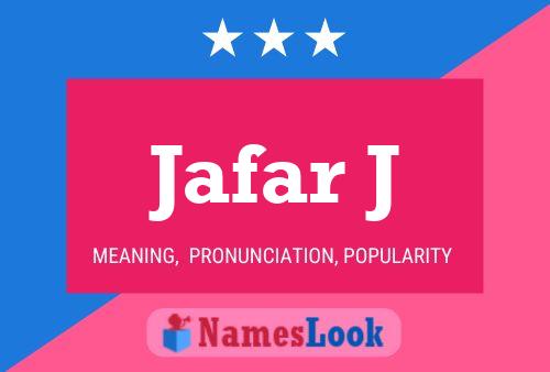 Jafar J Name Poster