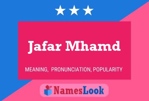 Jafar Mhamd Name Poster