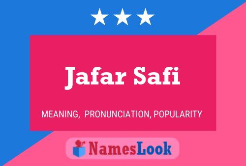 Jafar Safi Name Poster