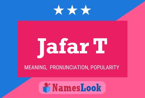 Jafar T Name Poster