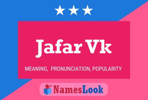 Jafar Vk Name Poster