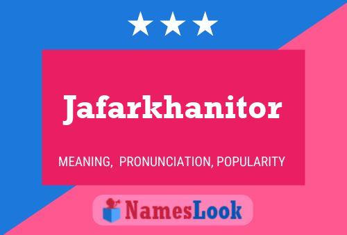 Jafarkhanitor Name Poster