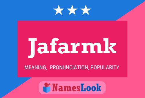 Jafarmk Name Poster