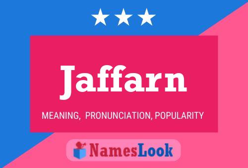 Jaffarn Name Poster