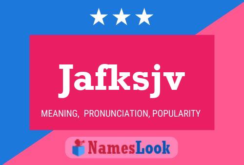 Jafksjv Name Poster