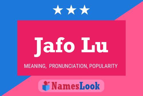 Jafo Lu Name Poster