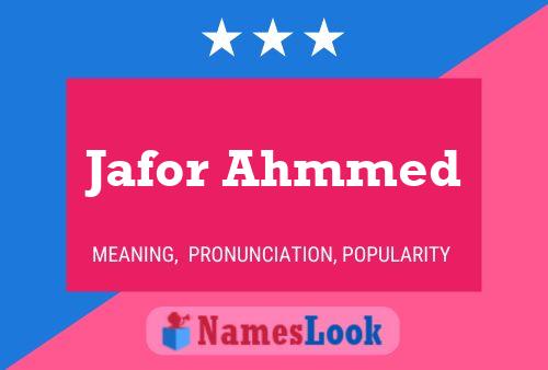 Jafor Ahmmed Name Poster