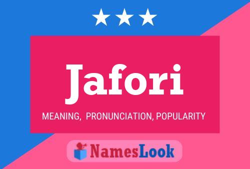 Jafori Name Poster