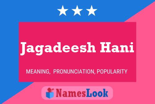 Jagadeesh Hani Name Poster