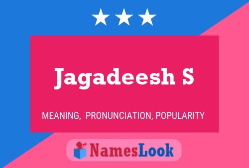 Jagadeesh S Name Poster