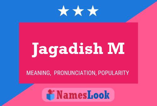 Jagadish M Name Poster