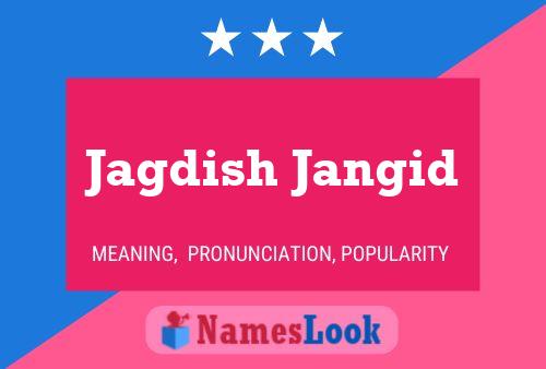 Jagdish Jangid Name Poster