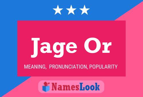 Jage Or Name Poster