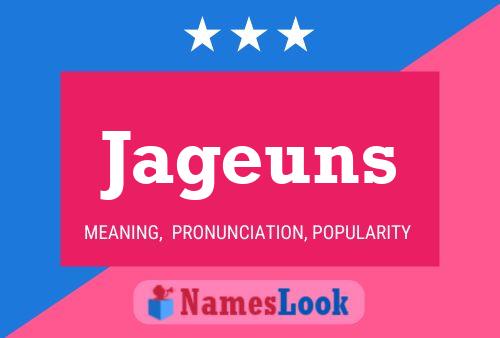 Jageuns Name Poster