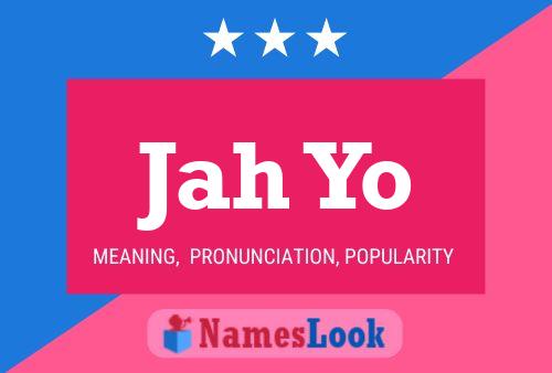 Jah Yo Name Poster