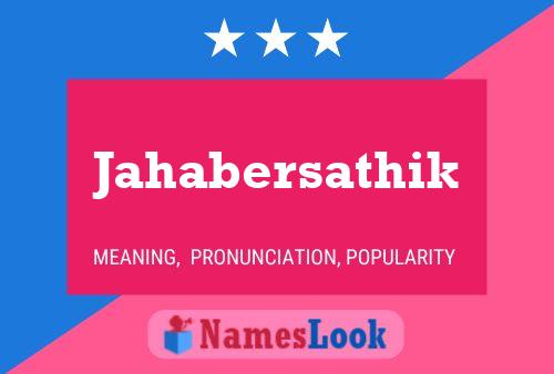 Jahabersathik Name Poster