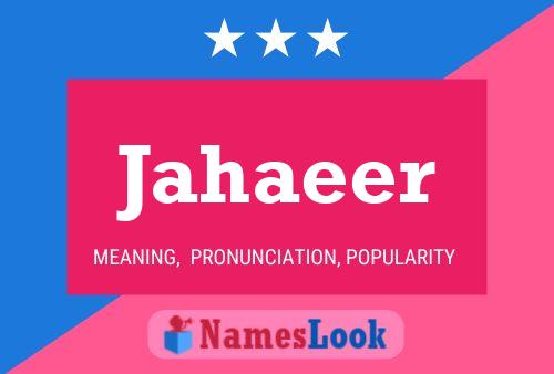 Jahaeer Name Poster