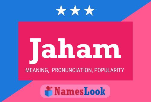 Jaham Name Poster