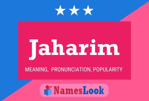 Jaharim Name Poster