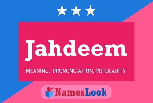 Jahdeem Name Poster