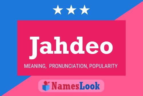 Jahdeo Name Poster