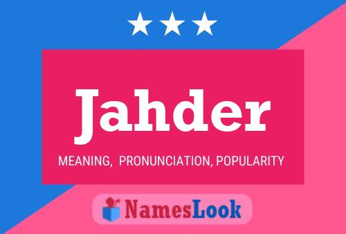 Jahder Name Poster