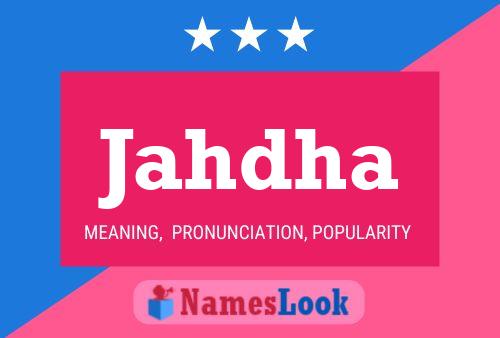 Jahdha Name Poster