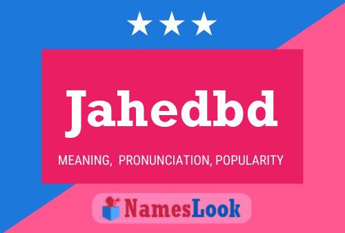 Jahedbd Name Poster