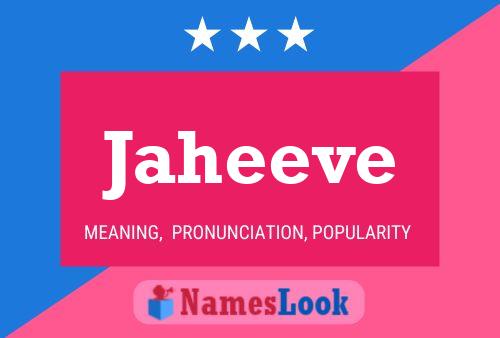 Jaheeve Name Poster