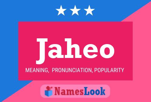 Jaheo Name Poster