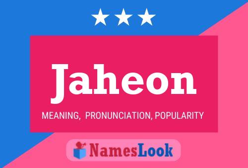 Jaheon Name Poster