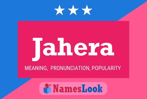 Jahera Name Poster