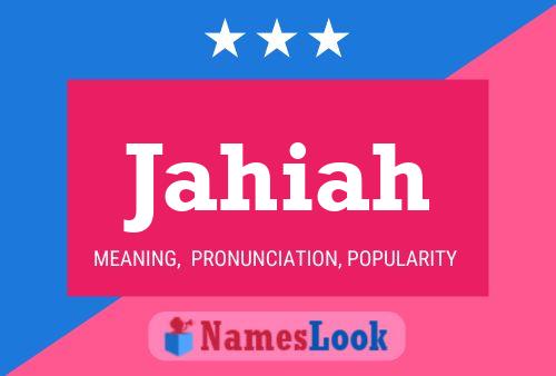 Jahiah Name Poster