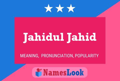 Jahidul Jahid Name Poster