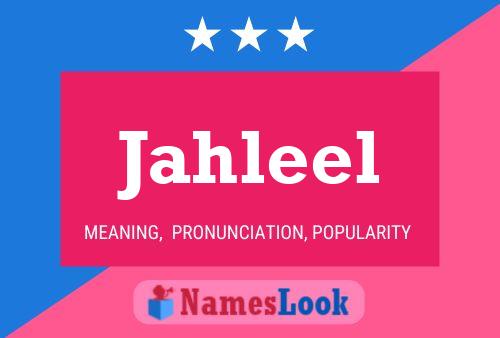 Jahleel Name Poster