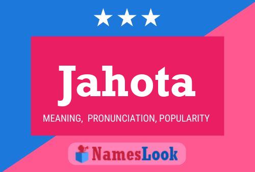 Jahota Name Poster