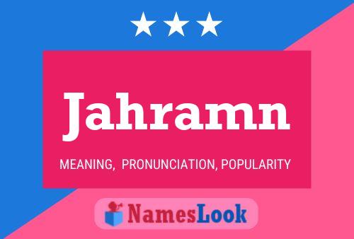 Jahramn Name Poster