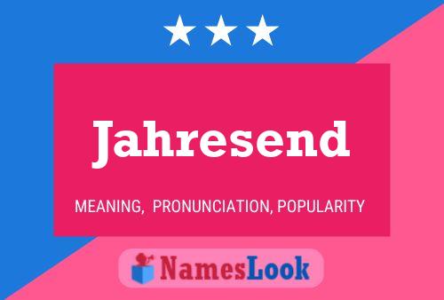 Jahresend Name Poster