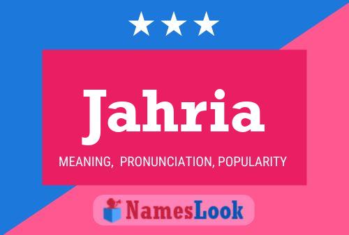 Jahria Name Poster