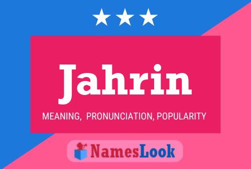 Jahrin Name Poster