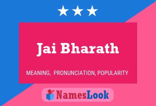 Jai Bharath Name Poster