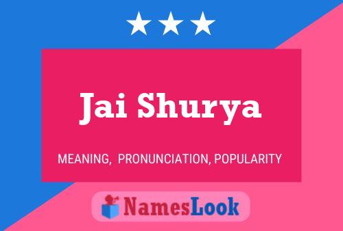 Jai Shurya Name Poster