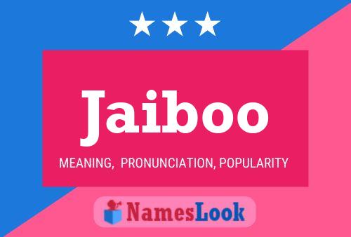 Jaiboo Name Poster