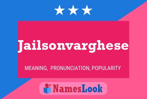 Jailsonvarghese Name Poster