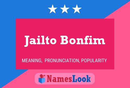 Jailto Bonfim Name Poster